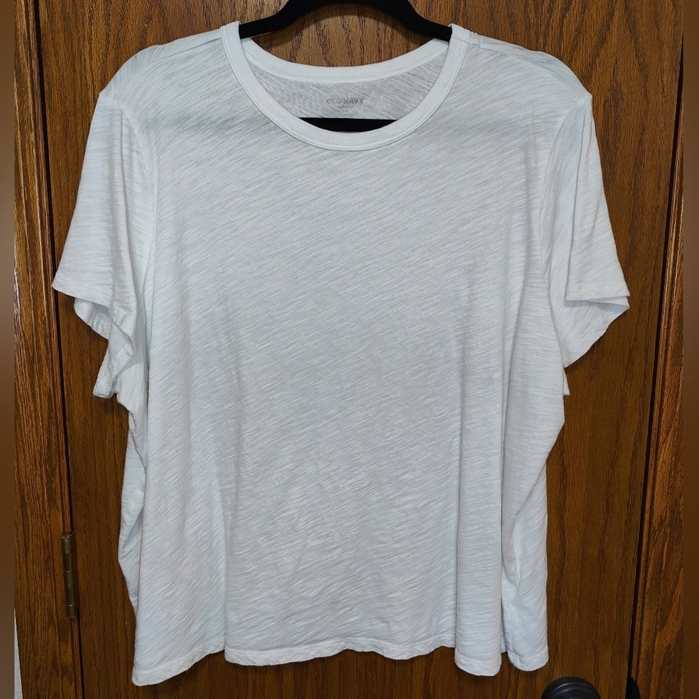 Women's Old Navy Everywear White Tee Shirt Top, XXL
